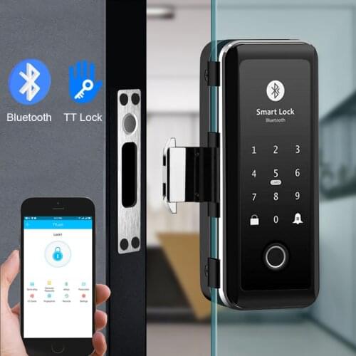 New Listing! Biometric fingerprint lock seat belt WIFI TTLock smart smart lock APP password RFID unlock sliding glass door lock