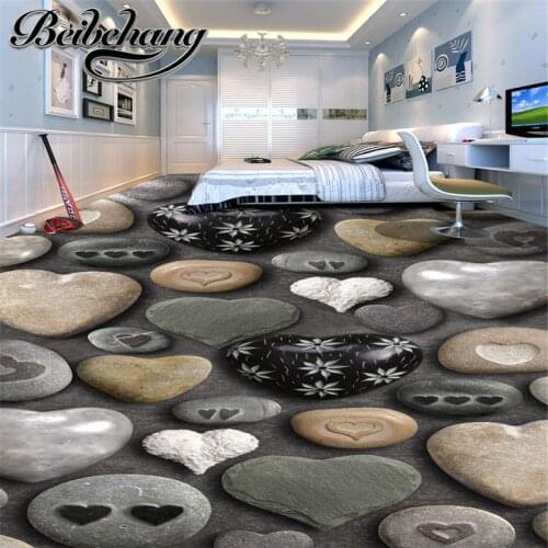 Beibehang Custom 3D PVC floor painting mural bathroom wear non-slip waterproof boots Self-adhesive floor decoration painting