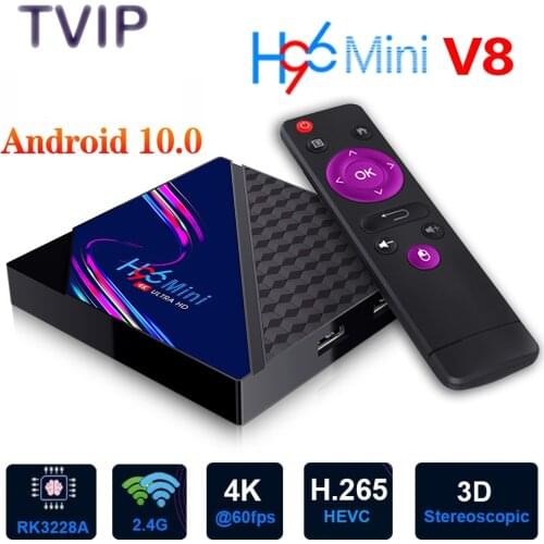 Android 10.0 Smart TV Box 1080P 4K 3D Media Player Set top Box 2.4G Wifi Android TV BOX H96 Mini V8 RK3328