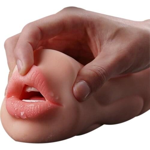 Realistic Vagina Oral Male Masturbator Silicone Deep Throat Dual Hole Pussy Sex Toys for Men Heating Penis Delay 18+ Erotic Toy