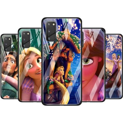 Rapunzel Disney Movie for Samsung Galaxy S20 FE Ultra Note 20 S10 Lite S9 S8 Plus Luxury Tempered Glass Phone Case Cover