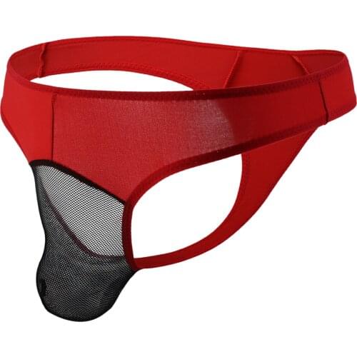 Sexy Dress Erotic Porno Men Sexy Micro Mesh Thong Soft Breathable Splicing Underwear Sissy Gay See-Through Briefs трусы мужские