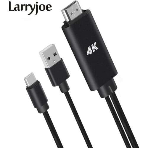 Larryjoe Ultra HD 1080P USB 3.1 Type C to HDMI 4k Charging HDTV Video Cable Type-c to HDMI Converter For macbook For Samsung S8