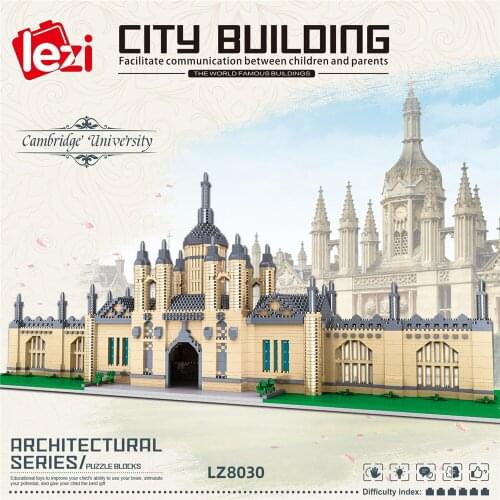 Lezi Building Toys LZ8030 LZ8031 World Famous School Architecture Cambridge University Oxford University 3D Model Small Blocks