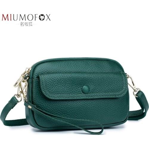 Fashion Wrist Strap Women Small Bag Genuine Leather Luxury Crossbody Bag for Woman Designer Ladies Shoulder Messenger Bags New