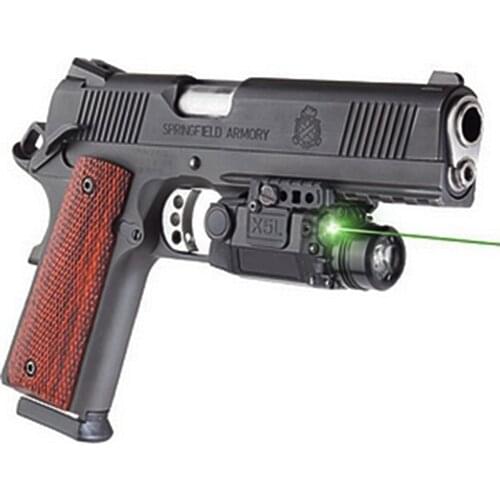 Tactical LED Green Laser Sight Flashlight Combo X5LFor Airsoft Glock 17 19 Series Universal Pistol Gun Mira Laser Pistol