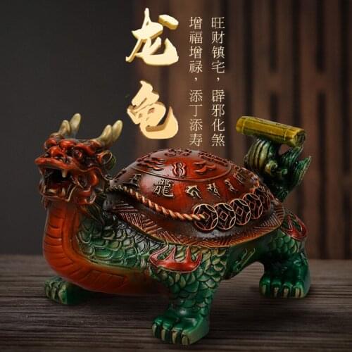 Pure Copper Dragon Turtle Decoration Money Drawing and Evil Spirits Exorcising House Defend Crafts Home Ornament Living Room
