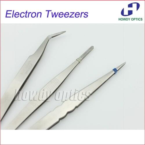 3pcs Glasses Screws Stainless Steel Electron Tweezers Tools Free Shipping