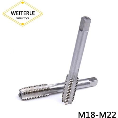 1PC HSS Straight Flute Tap M18 M20 M22 x 1mm 1.5mm 2mm 2.5mm Machine Tool High Speed Steel Metric