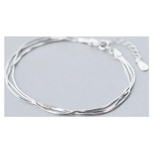 Bohemian New Silver Color Layered Line Bracelets For Women New Designer Charms Bracelets Bijoux Wholesale