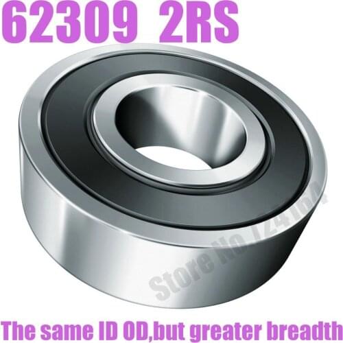 1PCS Free Shipping Excavator bearing 62309 2RS 62309-2RS 45*100*36 45X100X36mm Double Shielded Deep Ball Bearings Large breadth