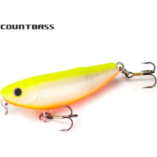 1pc Countbass Surface Pencil Fishing Lure 52mm 5.5g Topwater Stick Bait Bass Leurre Peche Hard Lure Armed with VMC 9649 Hooks BZ
