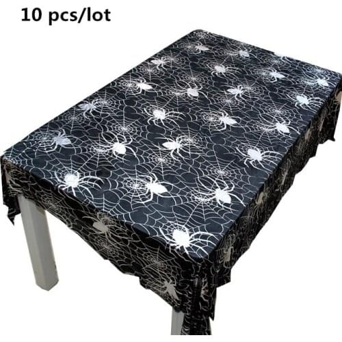 10PCS Spiderweb Cover Tablecloth Halloween Party Decor Props art european Creative table cover DIY Ghost festival tablecloth