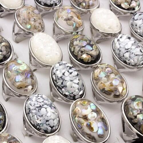 12 Pieces Vintage Oval Stone Rings For Women Boho Bohemian Statement Rings Wedding Engagement Rings Men Fashion Jewelry