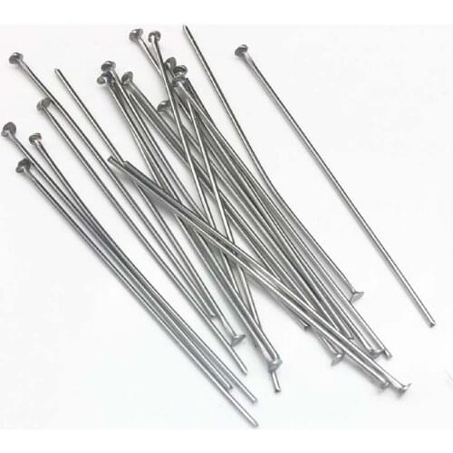 200pcs Stainless Steel Flat Head Pin Silver Tone 25mm 30mm 35mm 40mm Nail Headpin for DIY Beading Craft Jewelry Making 21 Gauge
