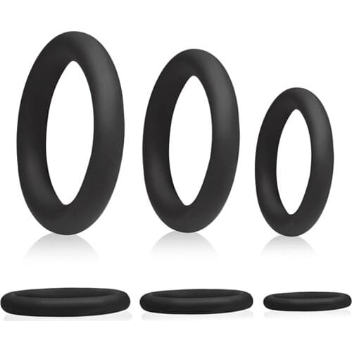 3pcs Penis Rings Adult Toys for Men Delay Premature Ejaculation Semen Lock Ring Durable Silicone Penis Cage Cock Ring Sex Toys