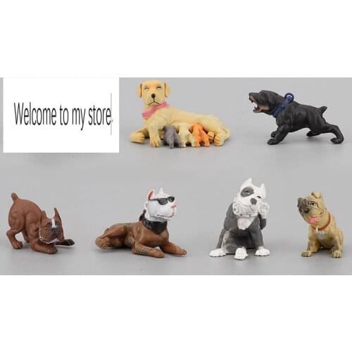 ABS small figure Doll dogs 6pcs/set