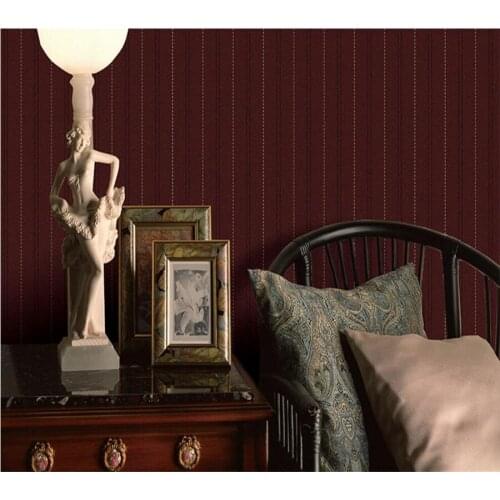 Beibehang Modern plain minimalist wallpaper bedroom living room TV background wall vertical stripes green 3d wallpaper roll