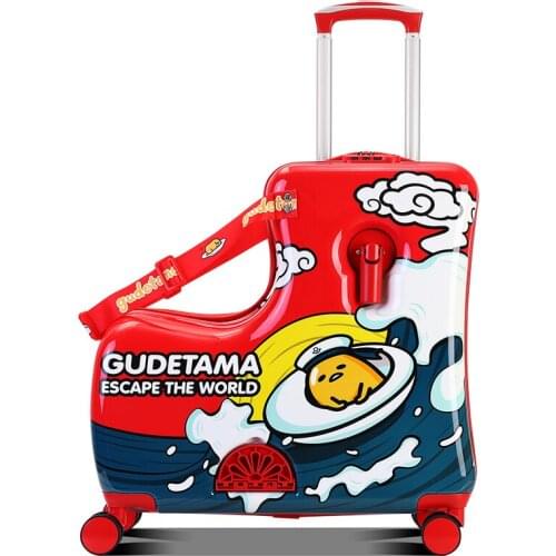 Childrens Riding Luggage Mens Riding Trolley Case Trojan 20-Inch Baby Suitcase Female