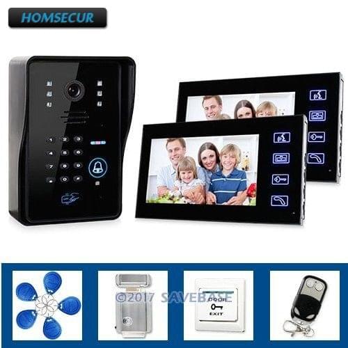 HOMSECUR Door Phone Doorbell Touch Key Video With Ir Camera With Keypad Door Lock Remote