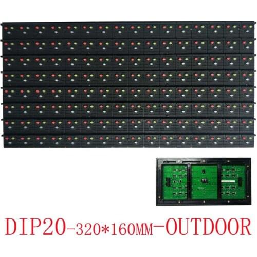 Display screen door head advertising sign luminous word color dynamic advertising led display outdoor p20 320*160mm