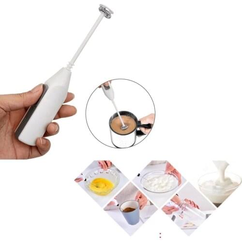 Electric Whisk Frother Coffee Latte Chocolate Milk Frothy Blend Whisker Kitchen Tools White Kitchen Tool Egg Beater