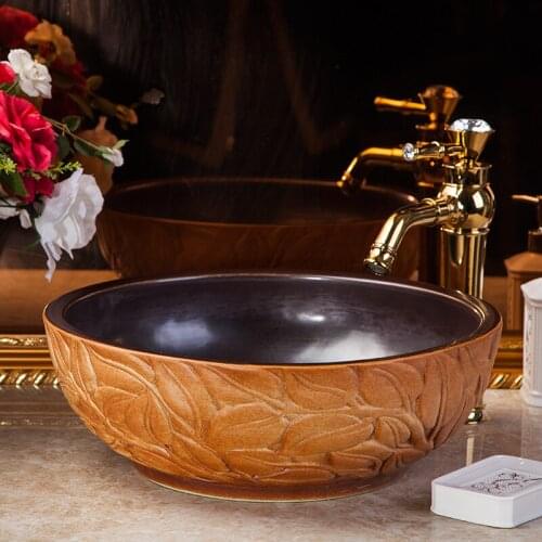 Europe Vintage Style Ceramic Art Basin Sinks Wash Basin Bathroom Sinks vanities vanity top counter top ceramic basin wash basin