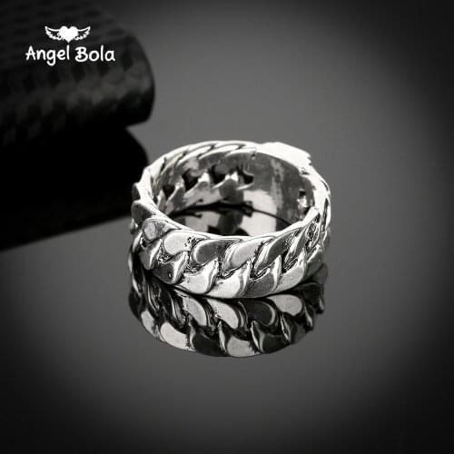 10pcs/lot Buddha Rings Female Male Jewelry Motorcycle Chain Ring Ancient Silver Color Men Biker Charm Bicycle Rings