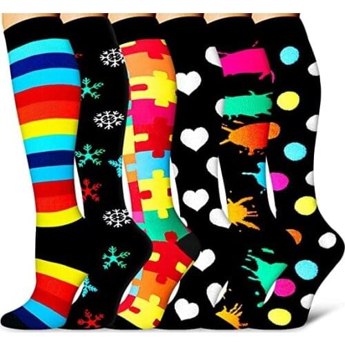 Wholesale Compression Socks Men 3/5/6/7 PAIRS/SET Birthday Gift Compression Sports Socks Women