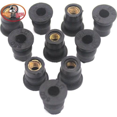 M5 Motorcycle Windshiled Well nut Rubber Well Nuts Screw Bolt Blind Fastener Fishing For Honda Suzuki Kawasaki Yamaha BMW