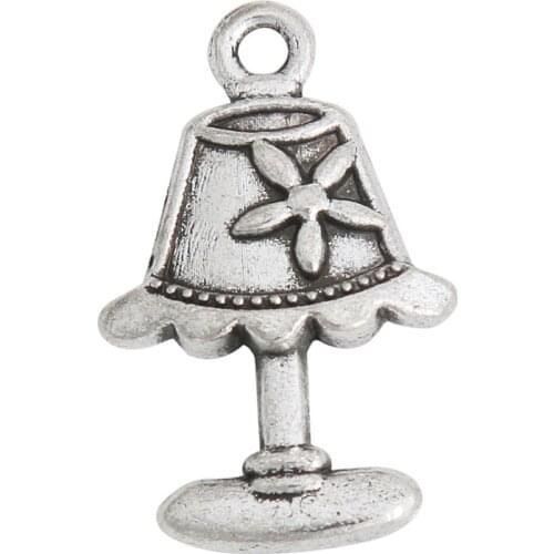 RAINXTAR Trendy Alloy Daily Use Table Lamp Charms For Students 15*23mm 20pcs AAC1799