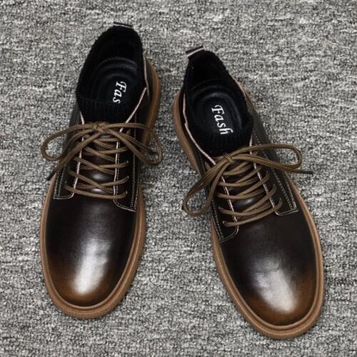 Men Leather Boots High Quality Cow Suede Mens Shoes Plush Fashion Man Rubber Ankle Boots Motocross Boots Military Basic Boots