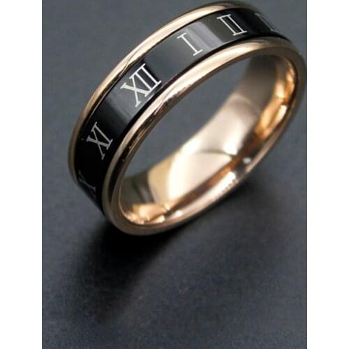 Fashion men Rotatable Roman numerals ring jewelry stainless steel rings for man classic christmas gifts size 6 7 8 9 10 11