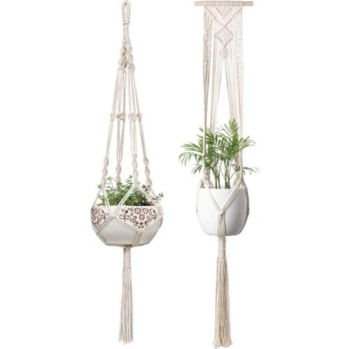 Set of 2 Macrame Plant Hanger Hanging Planter Macrame Hanging Plant Basket