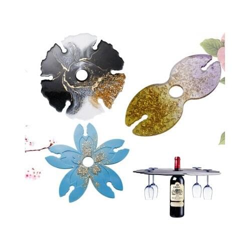 Diy Irregular Wine Rack Resin Mold for Epoxy Silicone Combination Molds Making Finding Home Accessories