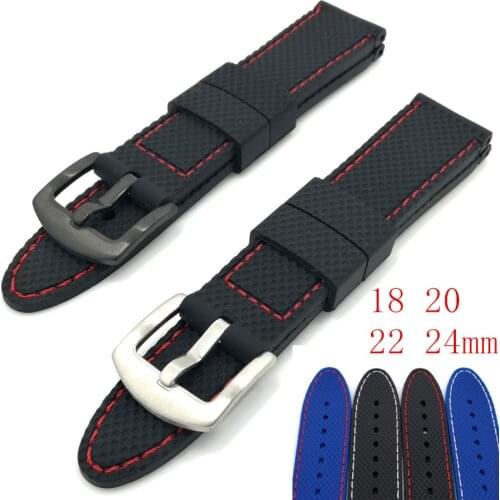 New Fashion Trendy Army Military Silicone Strap Sports Wrist Watch Band 20mm 22mm