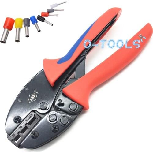 Bootlace copper ferrules crimper crimping tool for 4-1AWG insulated cord pin end sleeve connectors S-2550GF multi plier