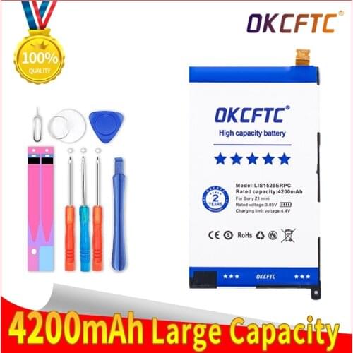 OKCFTC 4200mAh LIS1529ERPC Mobile Phone Battery for Sony Xperia Z1 mini Z1mini D5503 Z1 Compact M51w