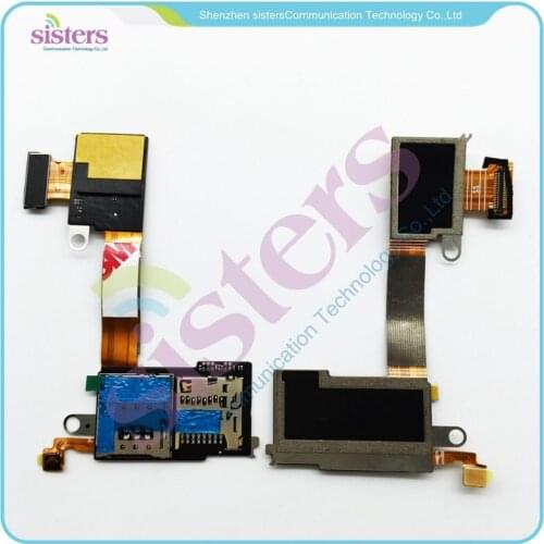 Wholesale Micro SD card Reader+SIM Dual Single card Reader module Flex Cable For Sony Xperia M2 D2303 D2305 D2306