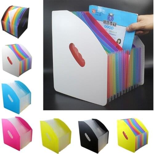 Accordian File Organizer 13 Pocket Expanding Folder Portable File Organizer Box A4 Accordion Folders Magazine Holders