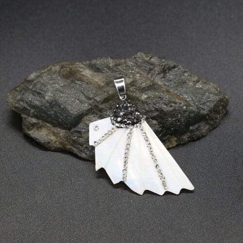 Fine Wing Shaped Shell Pendant Charms Natural White Shell Pendant for Making DIY Jewelry Best Birthday Gift Size 22x42mm