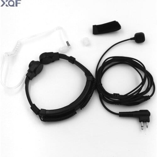 Adjustable Throat Microphone Telescopic Headset Stretch For Motorola 2 Pin PRO1150, PRO2150 Walkie Talkie GP68, GP88 Radio