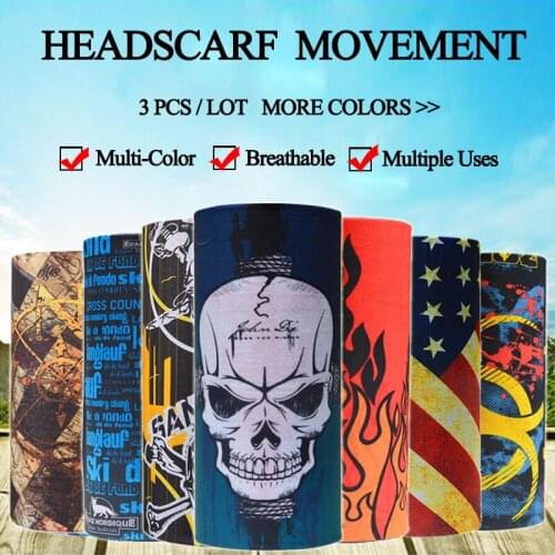 GRSRXX Cycling Magic Scarf 3PCS / Lot Outdoor Sports Riding Face Scarf Multi-Purpose Breathable Bandanas Cycling Scarf Headband