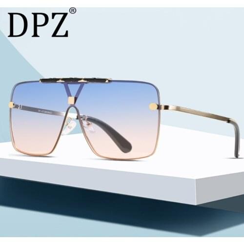 2020 Luxury Brand One Piece Mens Large Frame aviation Sunglasses Woman Personality Ocean Piece Fashion Sunglasses oculos de sol