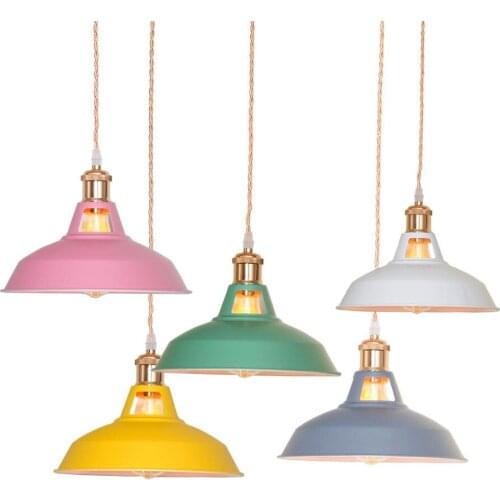 LED Pendant Lights Northern Europe Style For Dining Room Living Room Decoration Simple Macaron Coffee Bar Bedside Hanging Lamp