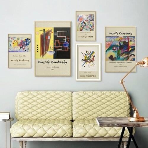 Wassily Kandinsky Classic Abstract Canvas Painting Exhibition Poster Print Wall Art Pictures for Living Room Gallery Home Decor