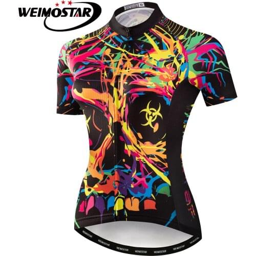 Weimostar cycling jersey 2018 Women sports Racing MTB ropa ciclismo Outdoor Summer Bike Jersey Shirt Tops Wear