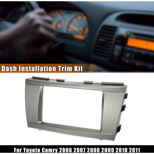 X Autohaux 6.81"x3.90" Auto Dash Installation Trim Kit Gray for Toyota Camry 2006-2011