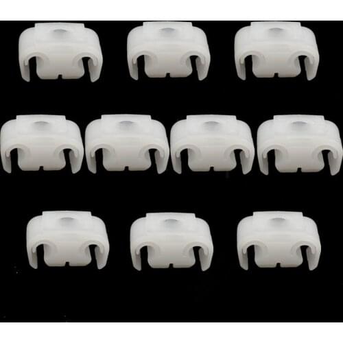 10Pcs/Lot White Brake Line Hose Pipe Fastener Double Clip For VW Golf Mk2 Corrado