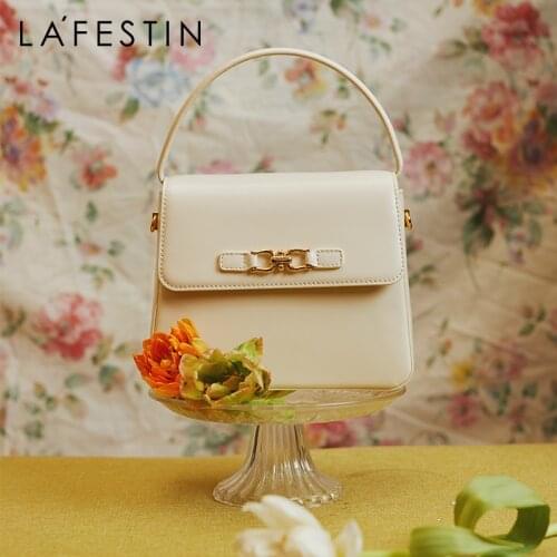 LA FESTIN Fashion Classic Top Handle Shoulder Bag 2021 New Trendy Womens Light Luxury Handbag Designer Female Small Square Bag